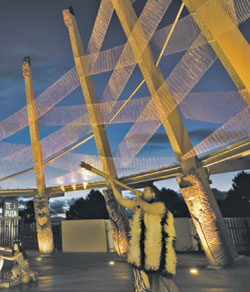 Abstract Stainless Steel Cable and Mesh Weave